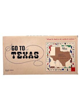 Go To Texas Vintage Board Game Bright Ideas 1979 Oil Cattle Cotton Complete Set